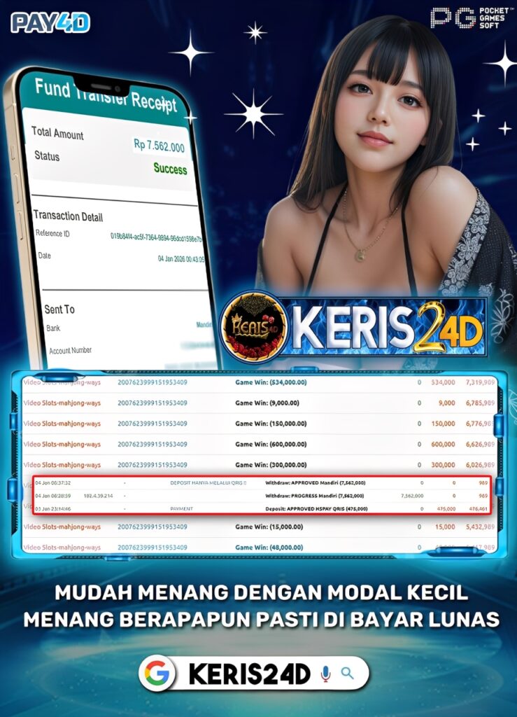 JACKPOT SLOT MAHJONG WAYS 04 JANUARI 2026